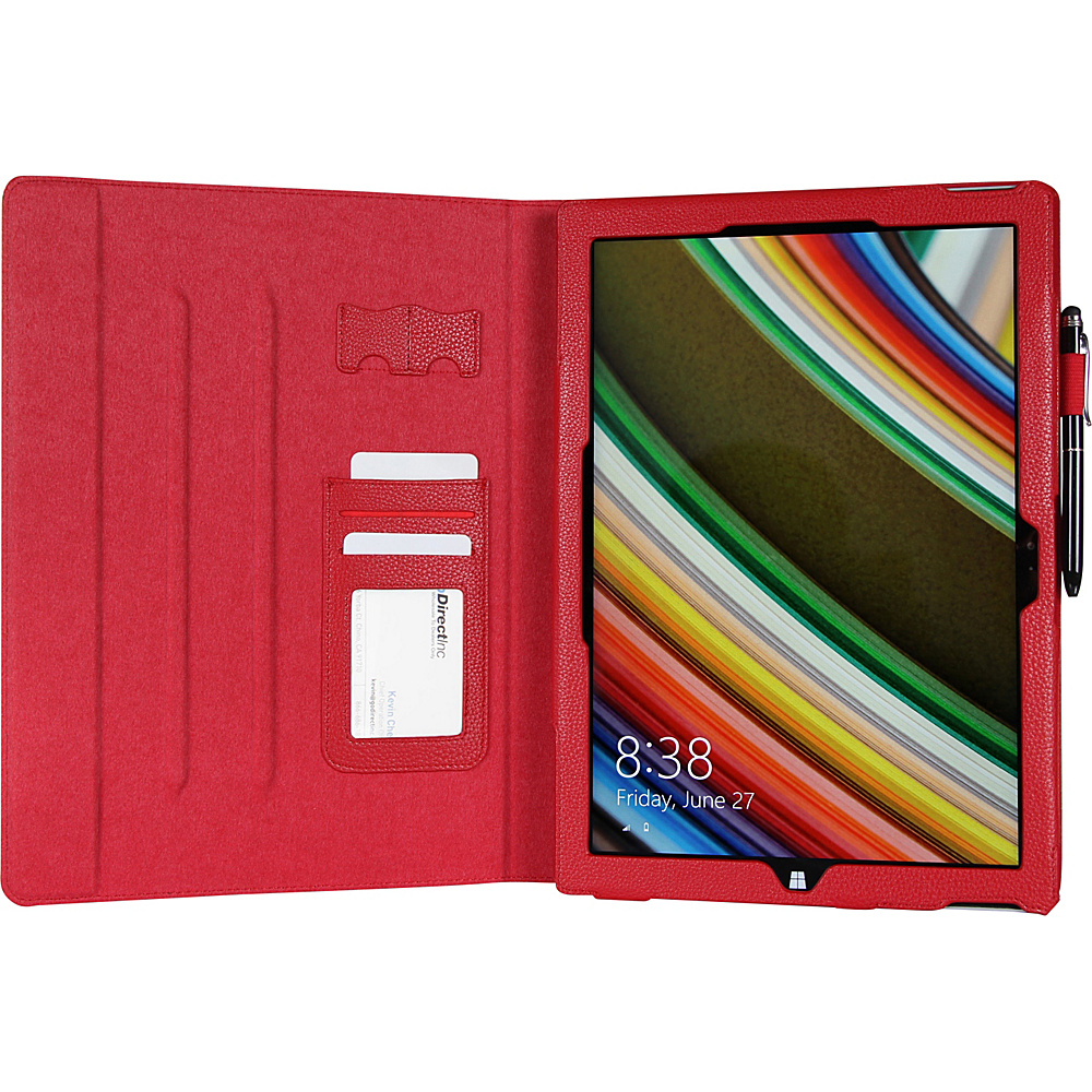 rooCASE Microsoft Surface Pro 3 Case Dual View Folio Cover Red rooCASE Electronic Cases