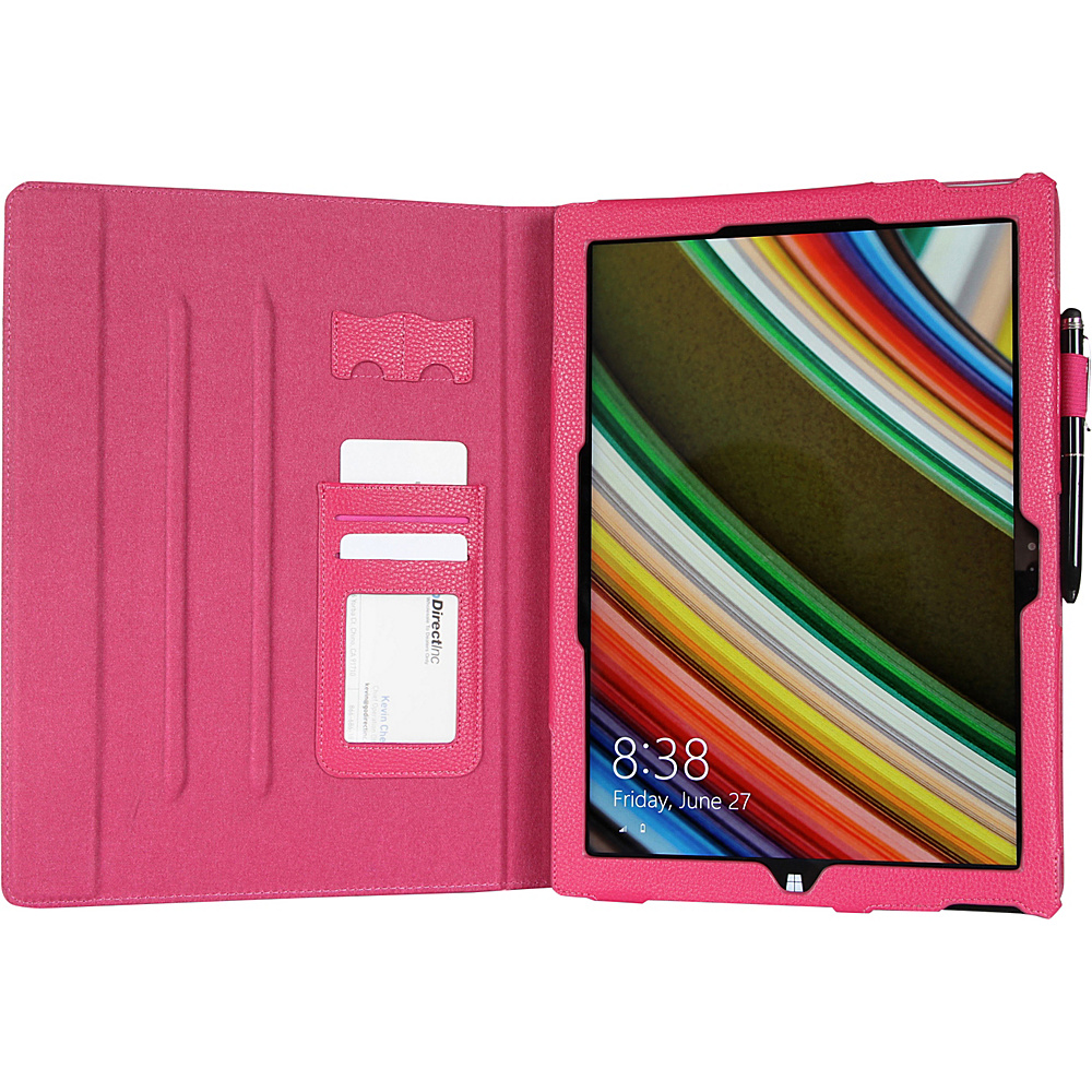 rooCASE Microsoft Surface Pro 3 Case Dual View Folio Cover Magenta rooCASE Electronic Cases
