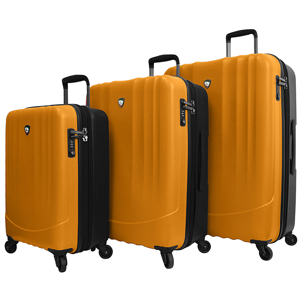Mia Toro ITALY Polipropilene Hardside Spinner 3PC Set Orange Mia Toro ITALY Luggage Sets