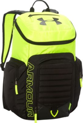 black and green under armour backpack