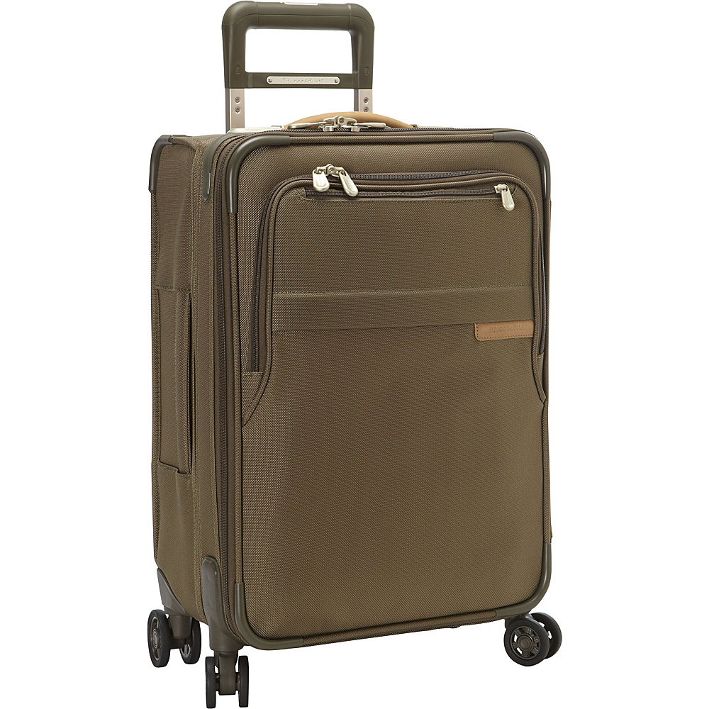 Briggs Riley Baseline CX Domestic Carry On Expandable Spinner Olive Briggs Riley Softside Carry On