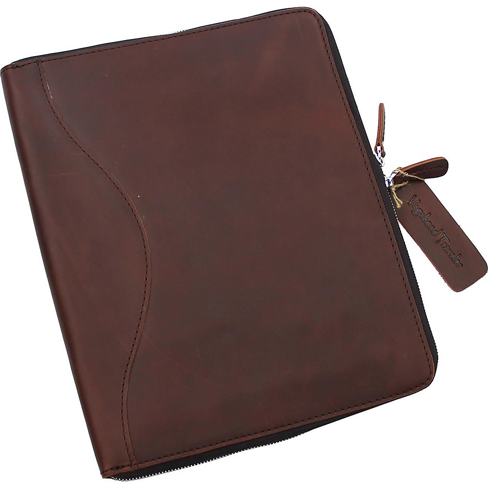 Vagabond Traveler Large Leather Portfolio Business Folder Reddish Brown Vagabond Traveler Business Accessories