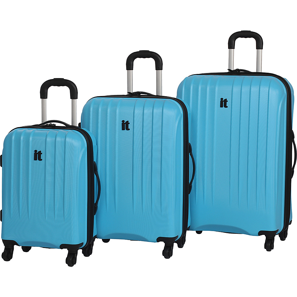 it luggage Air 360 3PC Luggage Set Exclusive Blue Atoll it luggage Luggage Sets
