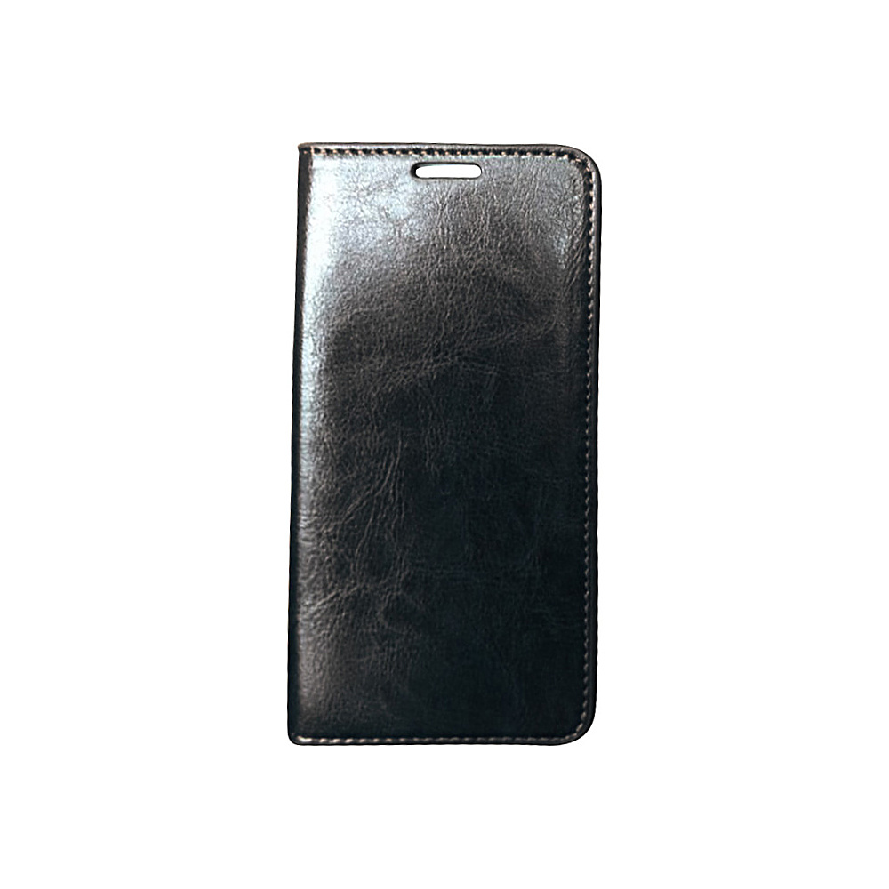 Vicenzo Leather Hudson Samsung Galaxy S6 Leather Folio Wallet Case Black Vicenzo Leather Electronic Cases