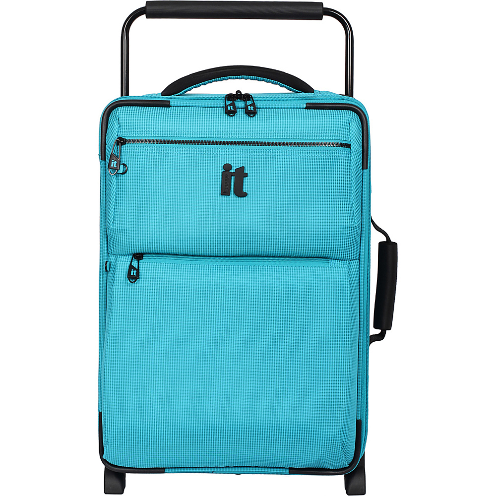 it luggage Worlds Lightest Los Angeles 2 Wheel 21.5 inch Carry On Turquoise 2 Tone it luggage Small Rolling Luggage