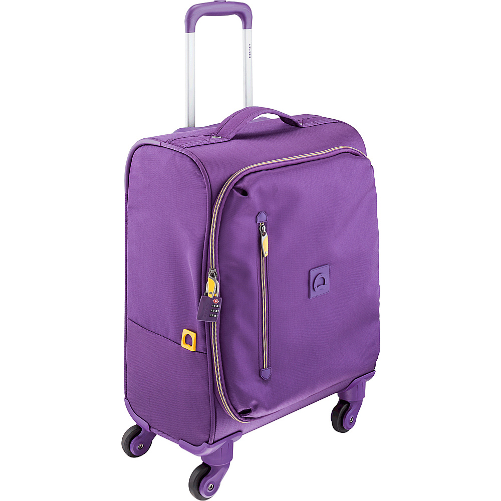 Delsey Solution 18 Int l Carry on Spinner Trolley Purple Delsey Small Rolling Luggage