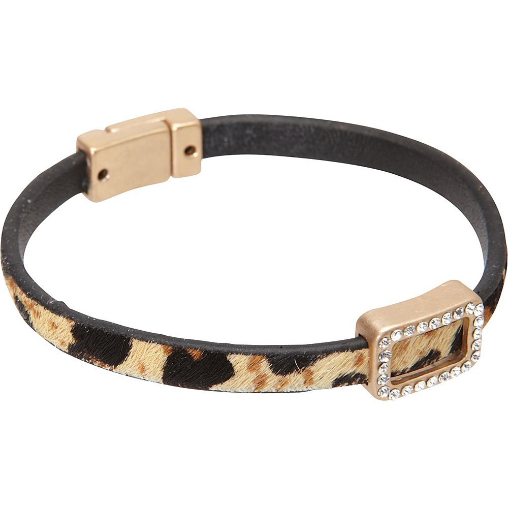 Samoe Leather Leopard Print Bracelet Leopard Samoe Jewelry