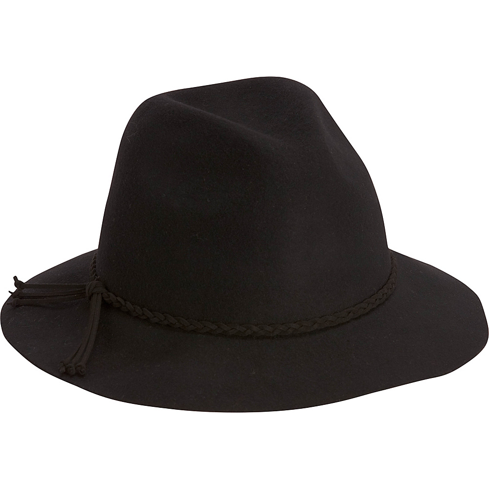 Adora Hats Wool Felt Safari Hat Black Adora Hats Hats Gloves Scarves