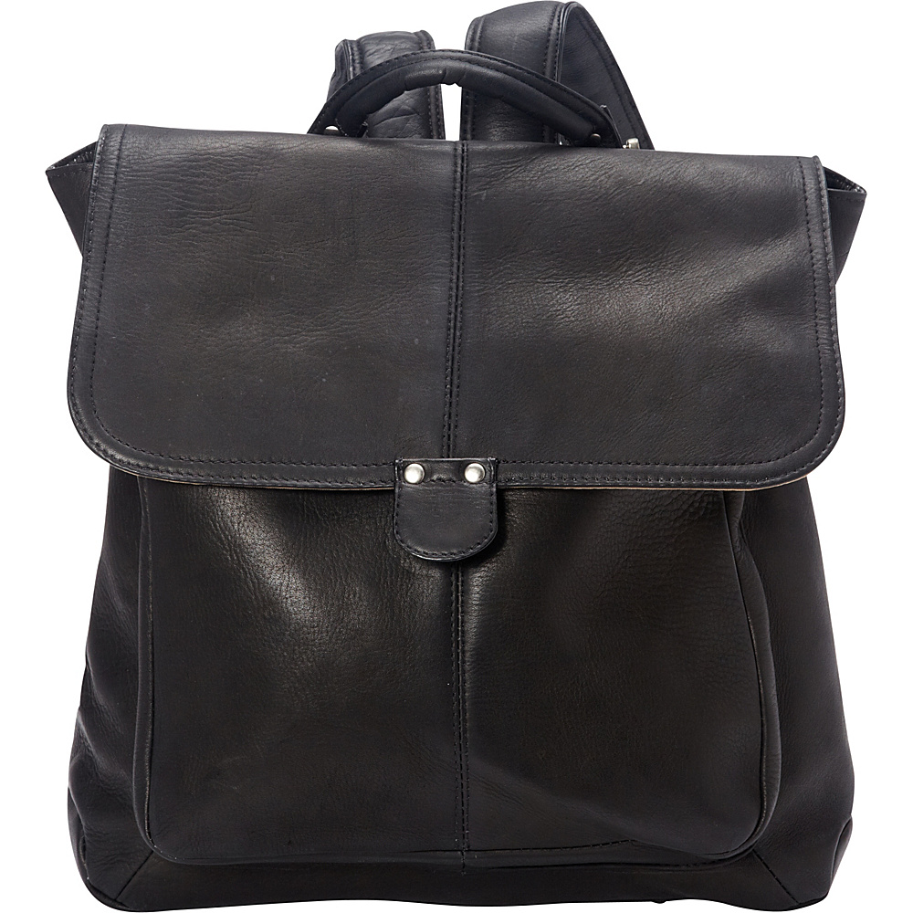 Le Donne Leather Saddle Backpack Black Le Donne Leather Leather Handbags