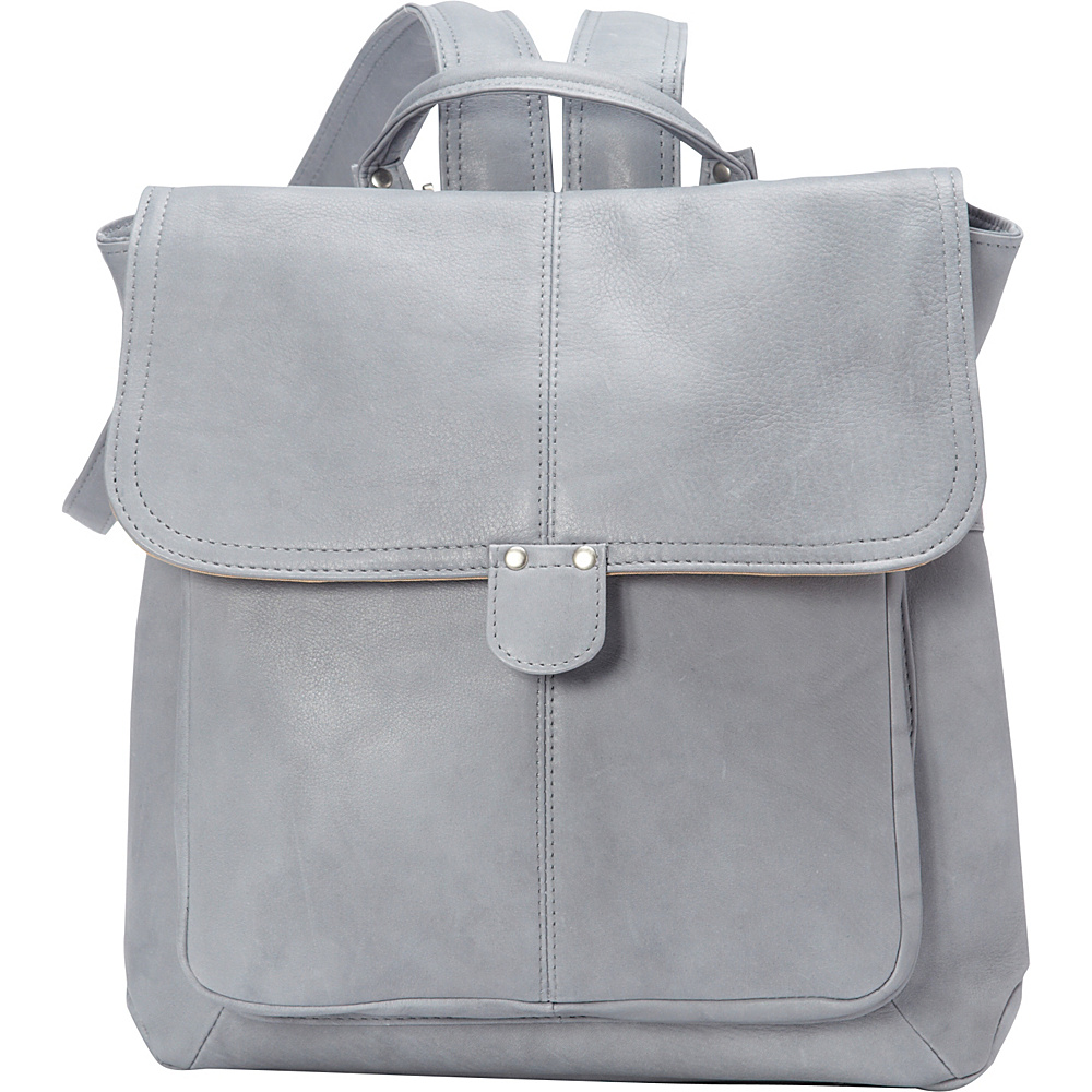 Le Donne Leather Saddle Backpack Gray Le Donne Leather Leather Handbags