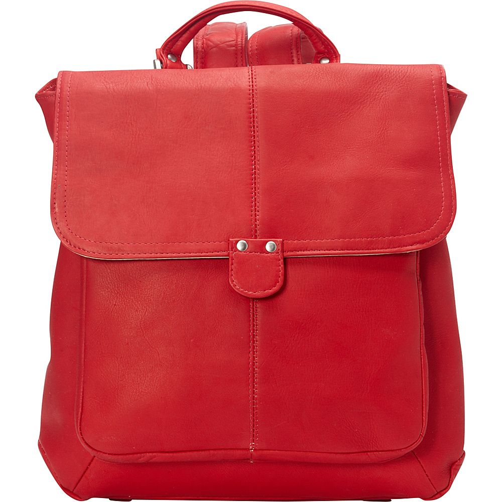 Le Donne Leather Saddle Backpack Red Le Donne Leather Leather Handbags