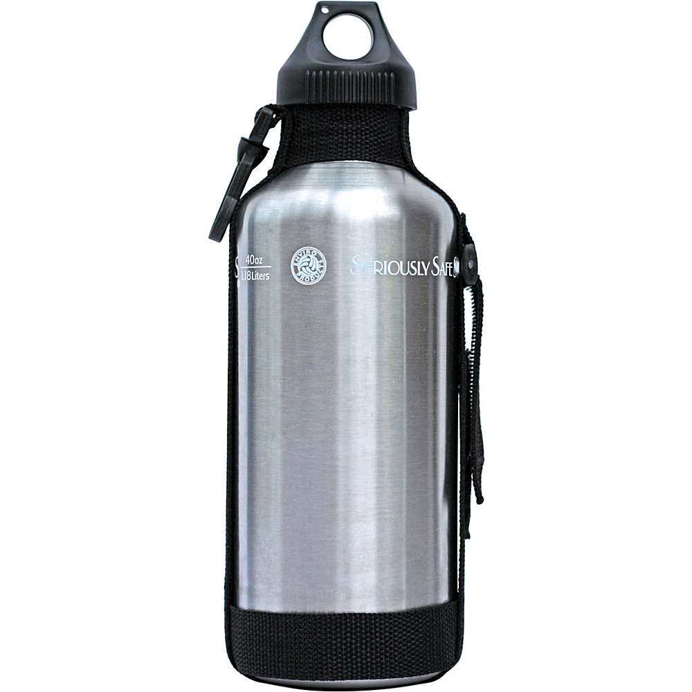 New Wave 40oz Stainless Steel Personal Water Bottle Brushed Stainless Steel New Wave Hydration Packs and Bottles