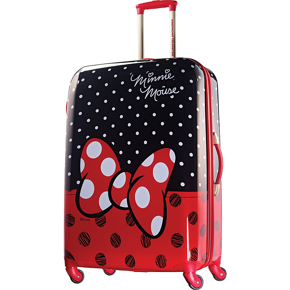 American Tourister Disney Minnie Mouse Hardside Spinner 28 Minnie Mouse Red Bow American Tourister Hardside Checked