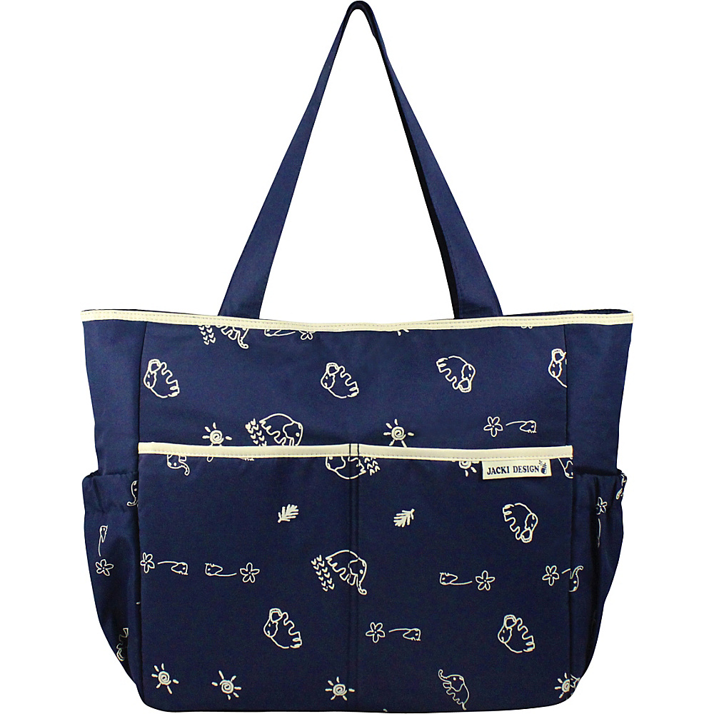 Jacki Design Printed Diaper Bag Blue Beige Jacki Design Diaper Bags Accessories