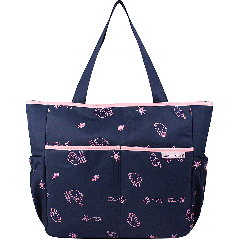 Jacki Design Printed Diaper Bag Blue Pink Jacki Design Diaper Bags Accessories