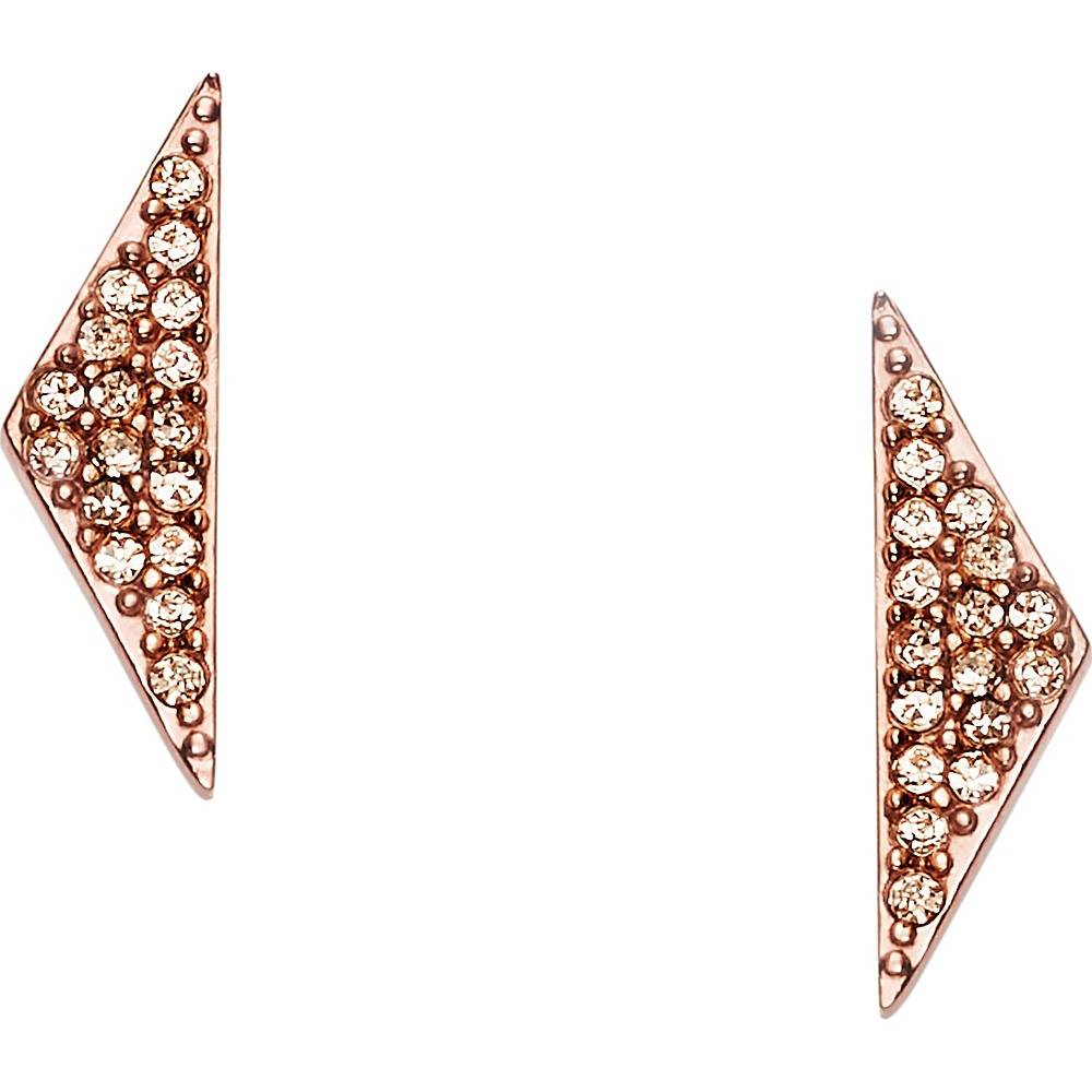 Fossil Triangle Studs Rose Gold Fossil Jewelry