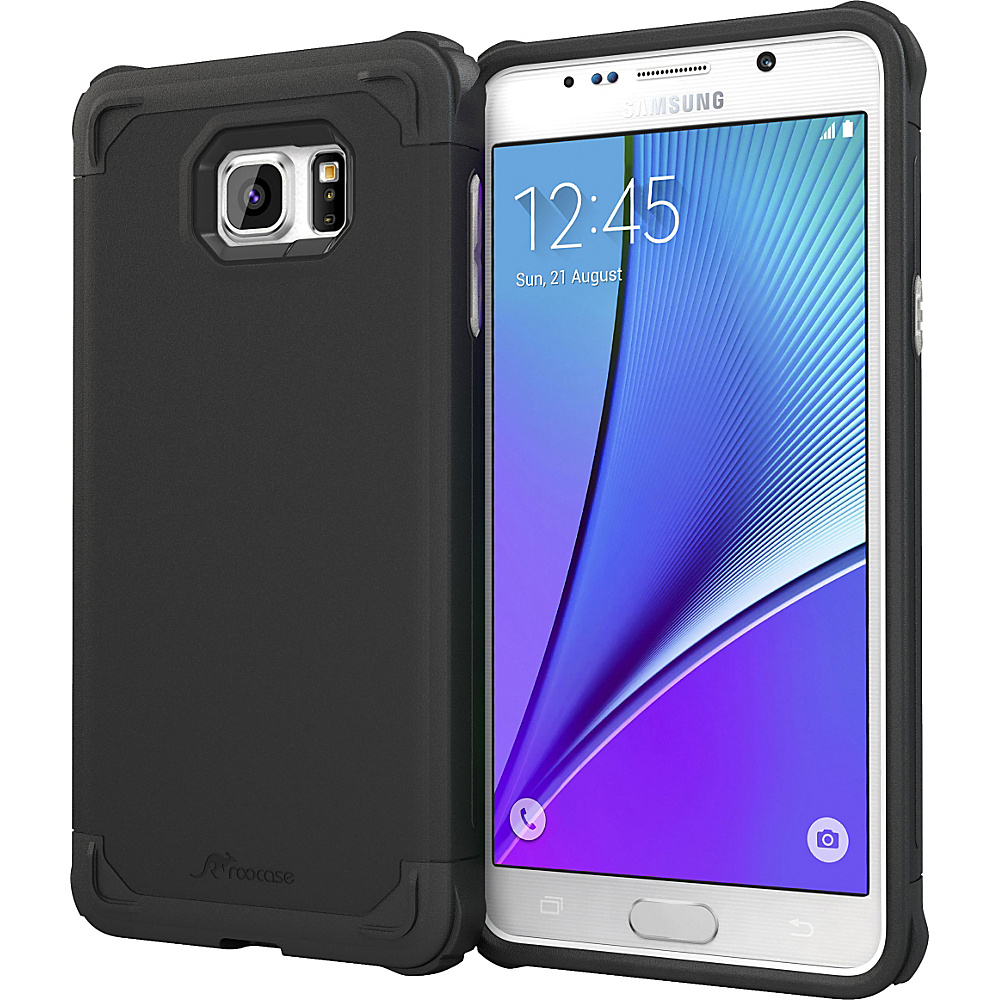 rooCASE Samsung Galaxy Note5 Case Exec Tough Cover Black rooCASE Electronic Cases