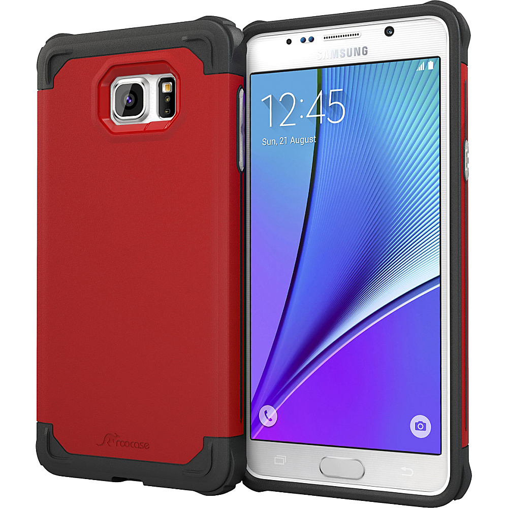 rooCASE Samsung Galaxy Note5 Case Exec Tough Cover Red rooCASE Electronic Cases