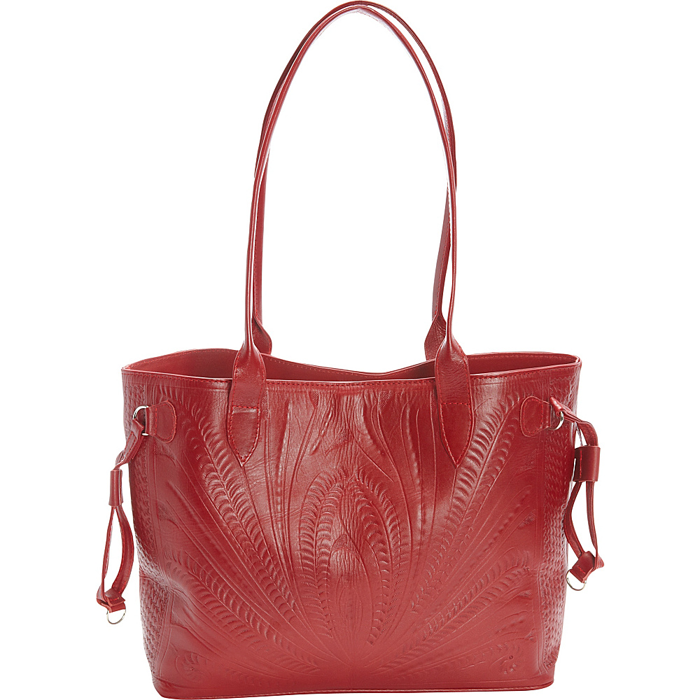 Ropin West Tote Red Ropin West Leather Handbags
