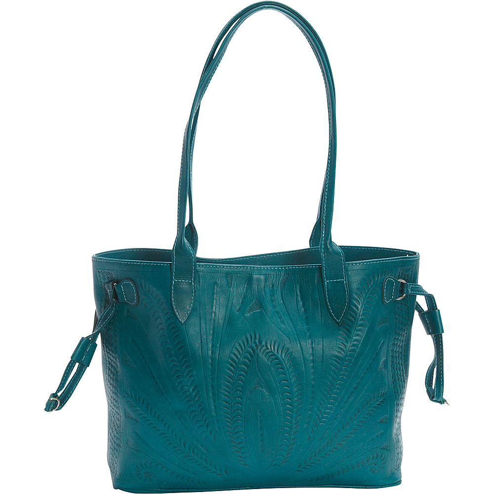 Ropin West Tote Turquoise Ropin West Leather Handbags
