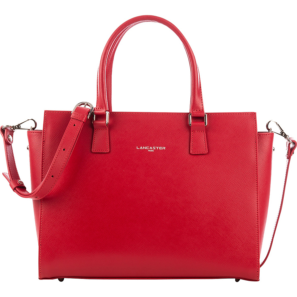 Lancaster Paris Adele Satchel Red Lancaster Paris Leather Handbags