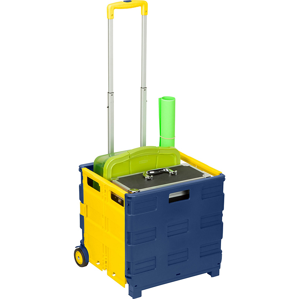 Honey Can Do Rolling Folding Utility Cart blue Honey Can Do Luggage Accessories