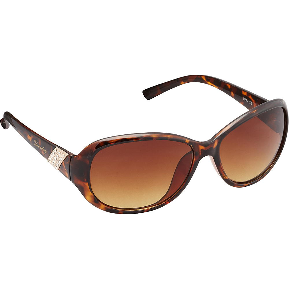 Unionbay Eyewear Oval Rhinestone Sunglasses Tortoise Unionbay Eyewear Sunglasses