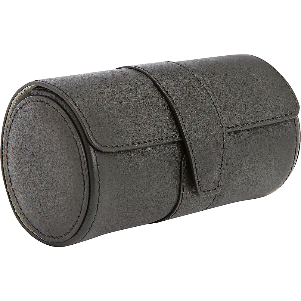 Royce Leather Executive Travel Watch Roll with Suede Interior Black Royce Leather Travel Organizers