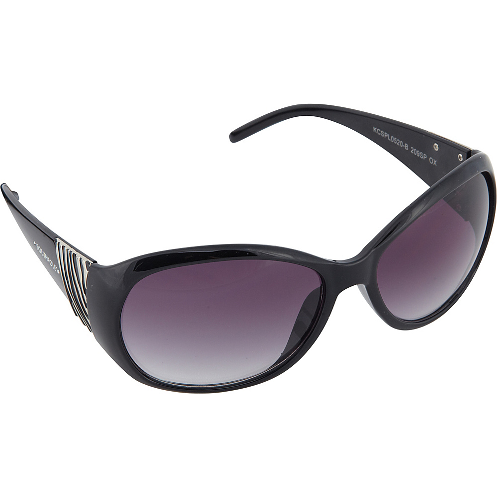 SouthPole Eyewear Oval Zebra Print Sunglasses Black SouthPole Eyewear Sunglasses
