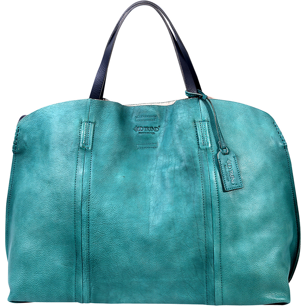 Old Trend Forest Island Tote Aqua Old Trend Leather Handbags