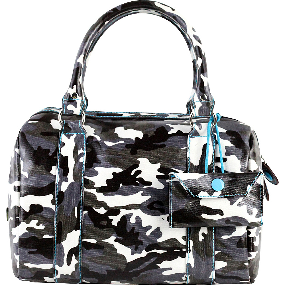 Urban Junket Kelsey Satchel Grey Camouflage Urban Junket Fabric Handbags