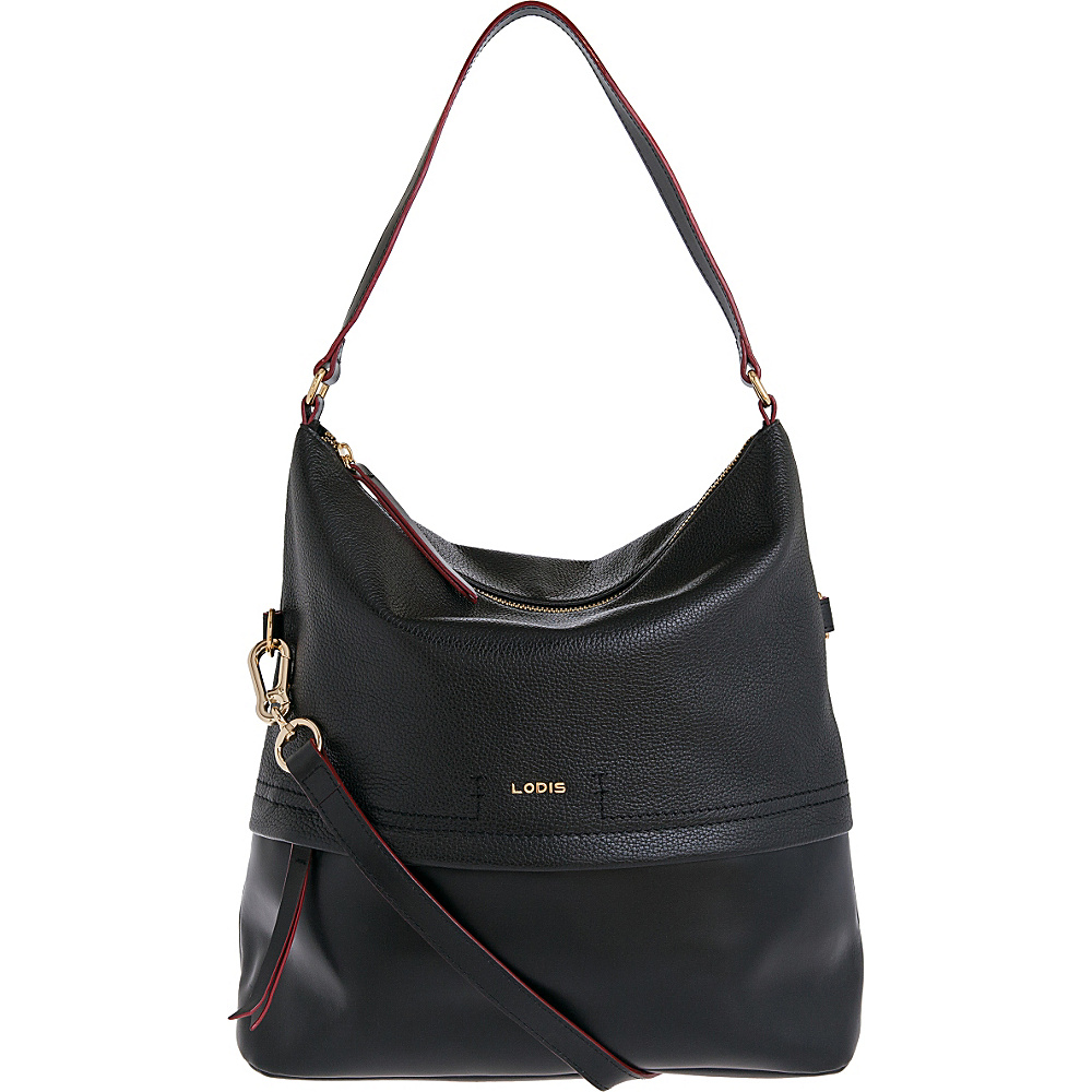 Lodis Kate Sunny Hobo Black Lodis Leather Handbags