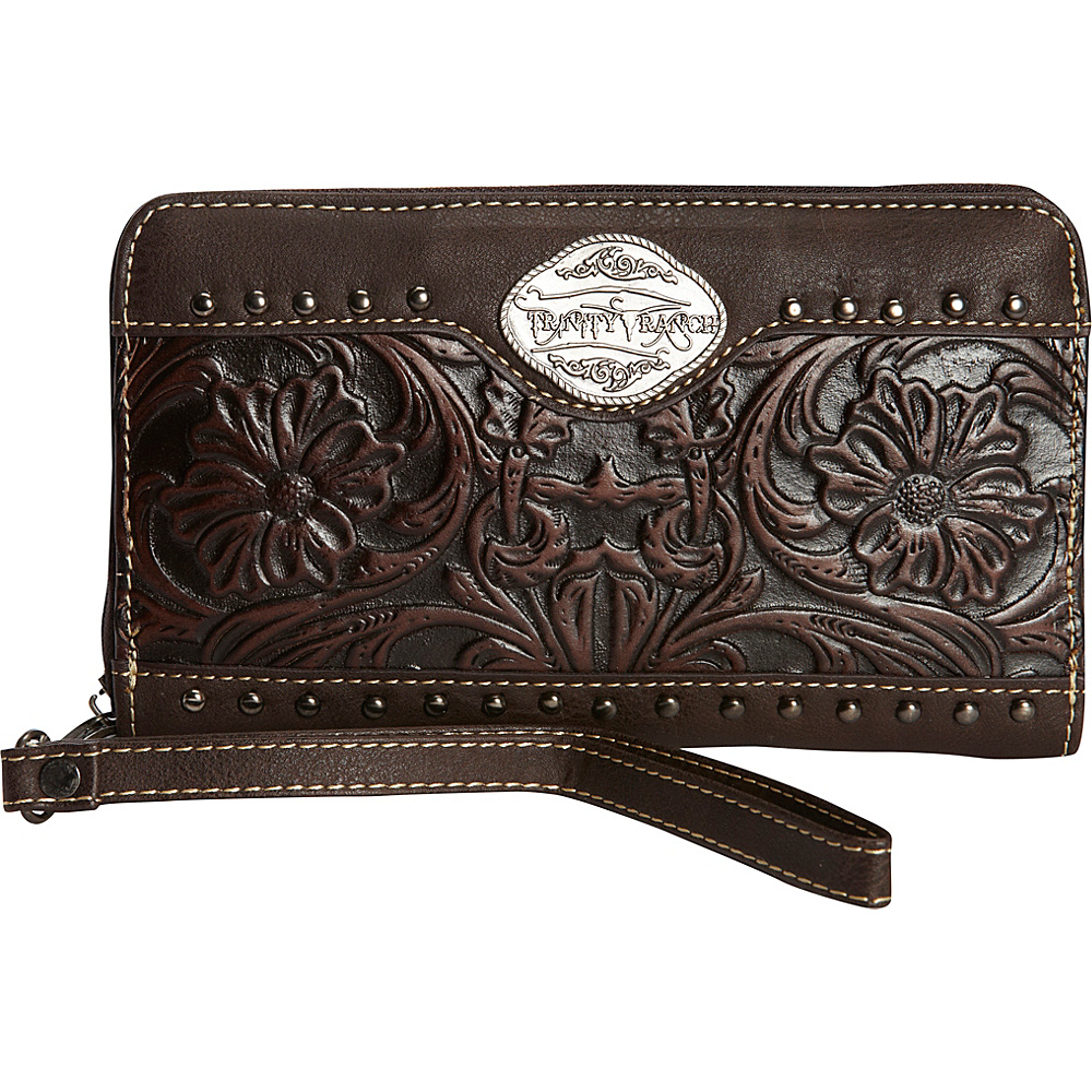Trinity Ranch Women s Tooled Wallet Coffee Trinity Ranch Women s Wallets