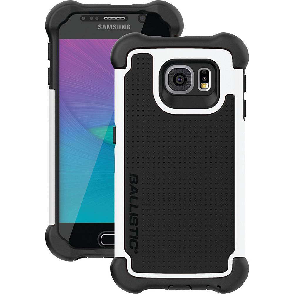 Ballistic Samsung Galaxy S 6 Tough Jacket Maxx Case with Holster Black White Ballistic Personal Electronic Cases