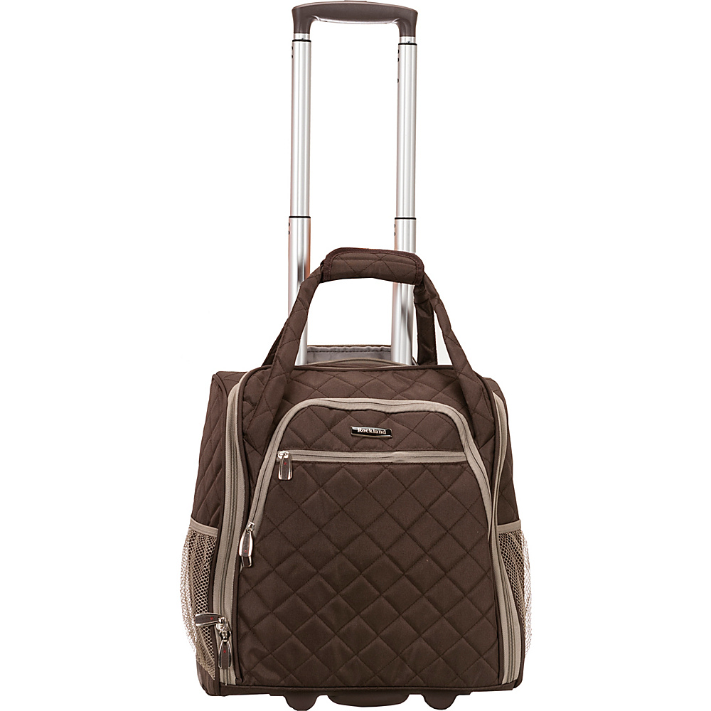 Rockland Luggage Wheeled Underseat Carry On Brown Rockland Luggage Softside Carry On