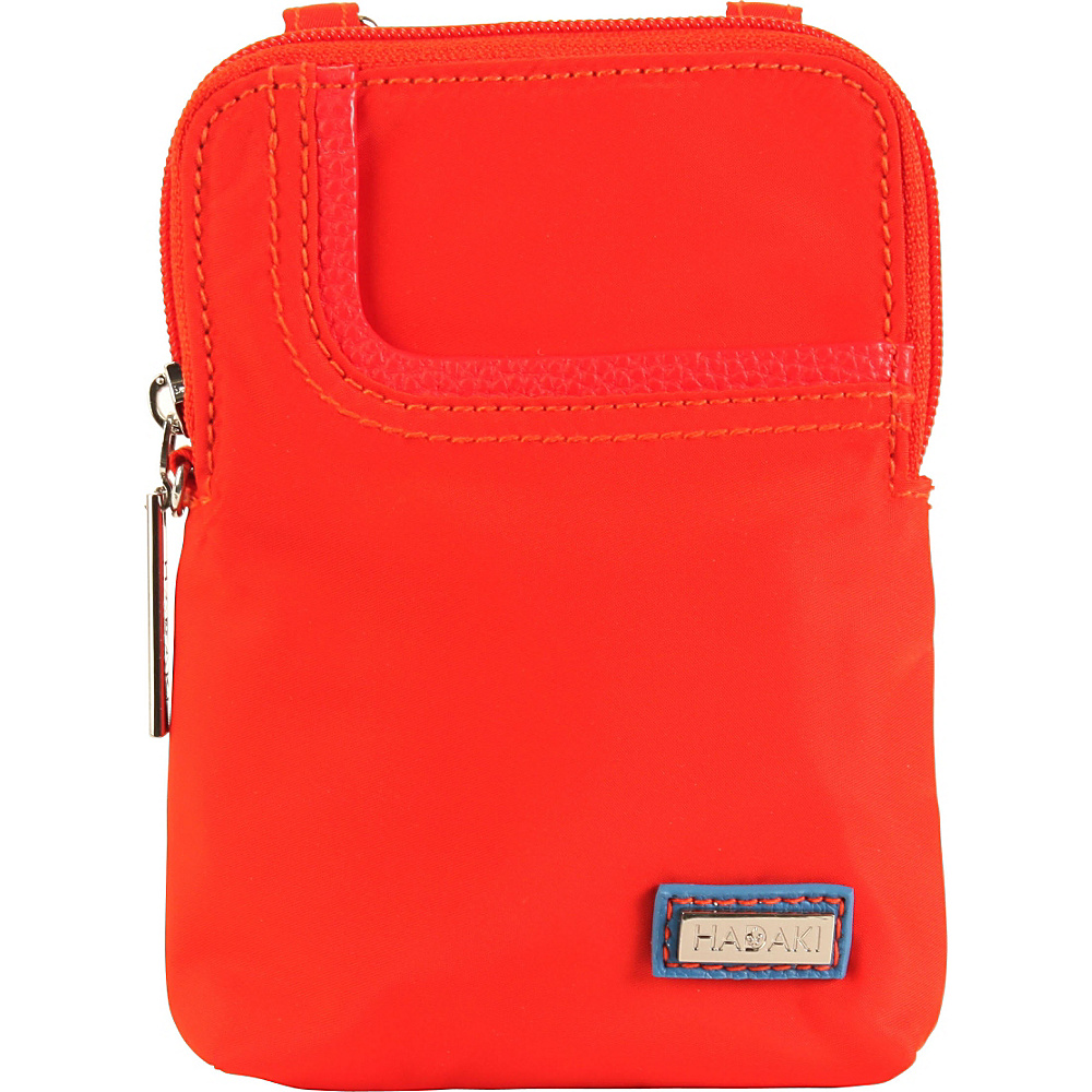 Hadaki Mobile Crossbody Fiery Red Solid Hadaki Fabric Handbags