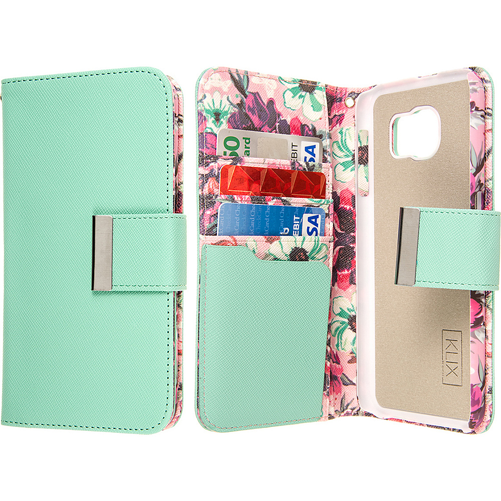 EMPIRE KLIX Klutch Designer Wallet Case for Samsung Galaxy S6 Vintage Pink Flower EMPIRE Electronic Cases