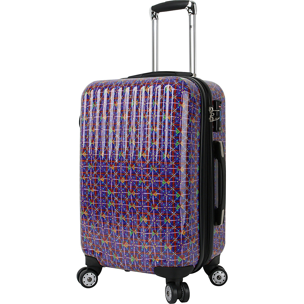 J World New York Titan 20 inch Polycarbonate Carry on Art Luggage Squares J World New York Hardside Carry On