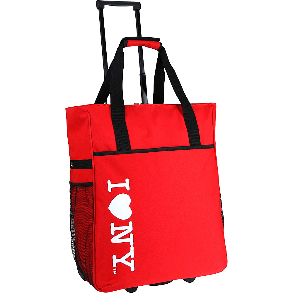 J World New York ILNY Rolling Tote Red J World New York Luggage Totes and Satchels