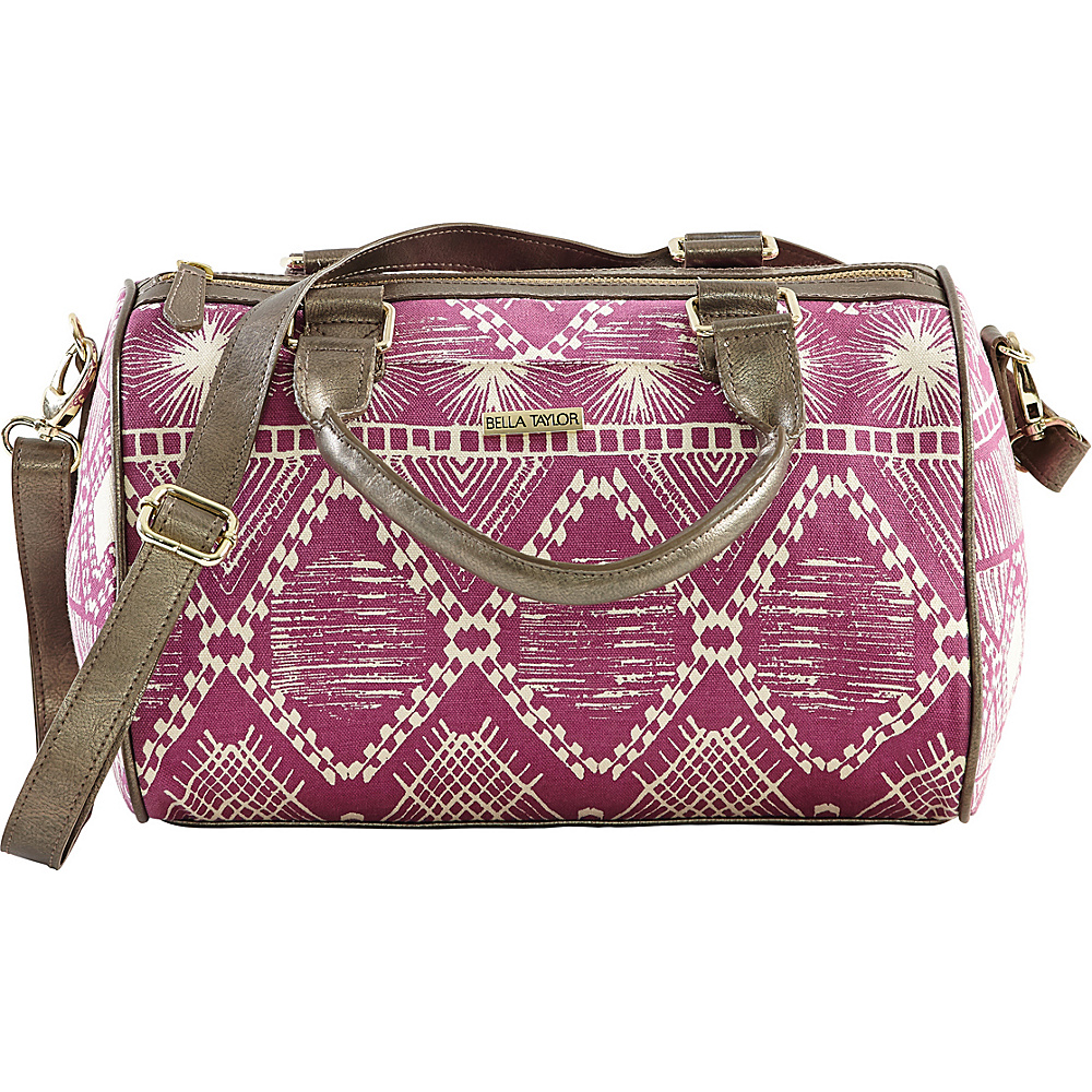 Bella Taylor Tahiti Fuchsia Satchel Pink Bella Taylor Fabric Handbags