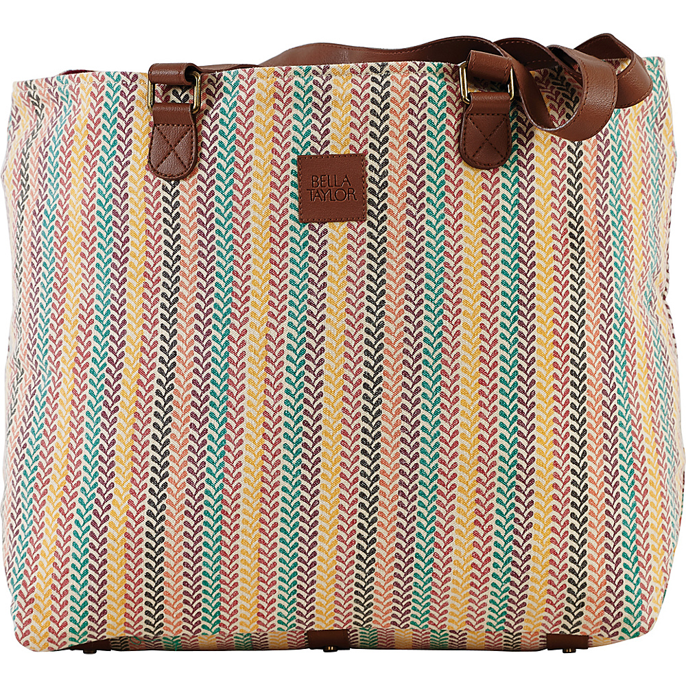 Bella Taylor Pacific Grove Wide Tote Pink Bella Taylor Fabric Handbags