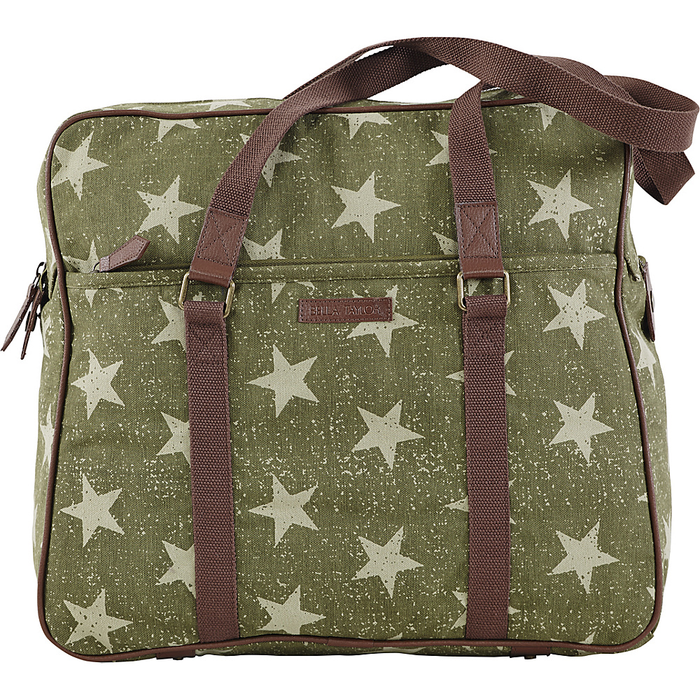 Bella Taylor Vintage Star Olive Wanderlust tote Green Bella Taylor Fabric Handbags