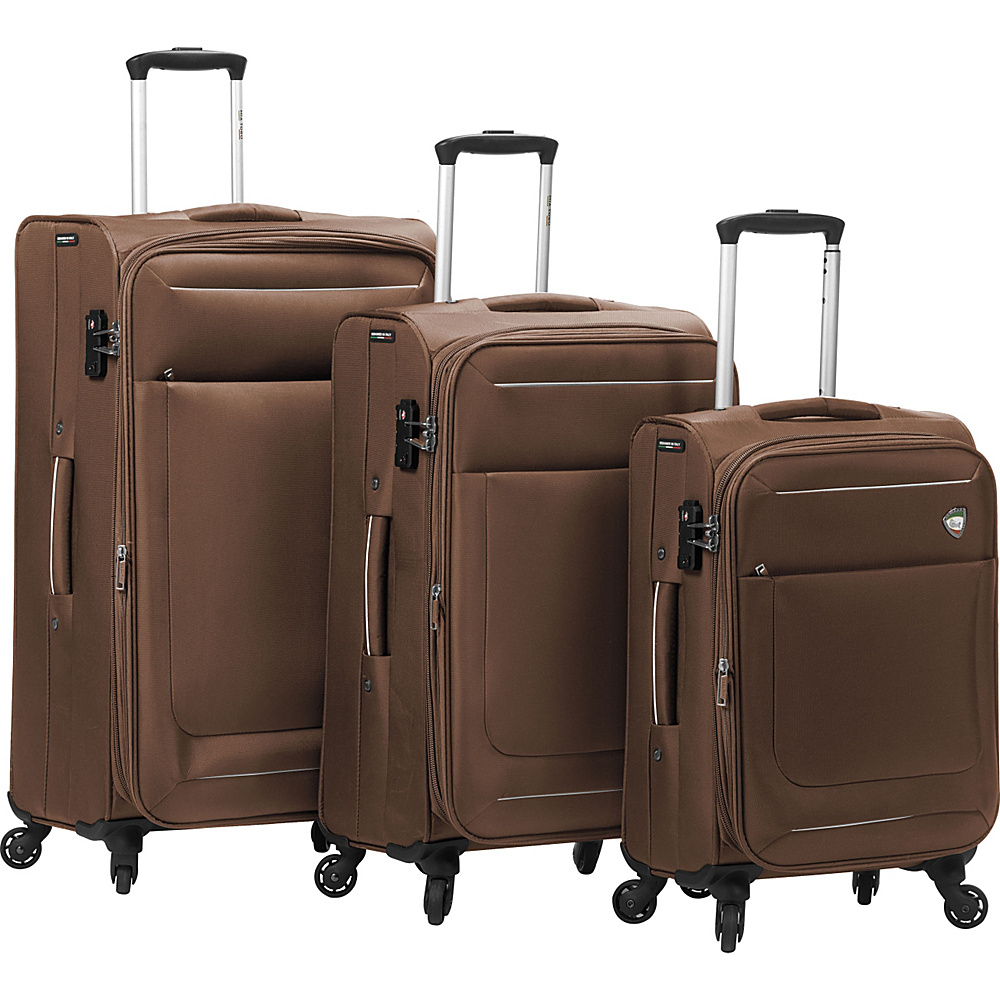 Mia Toro ITALY Corvara Luggage Set Brown Mia Toro ITALY Luggage Sets