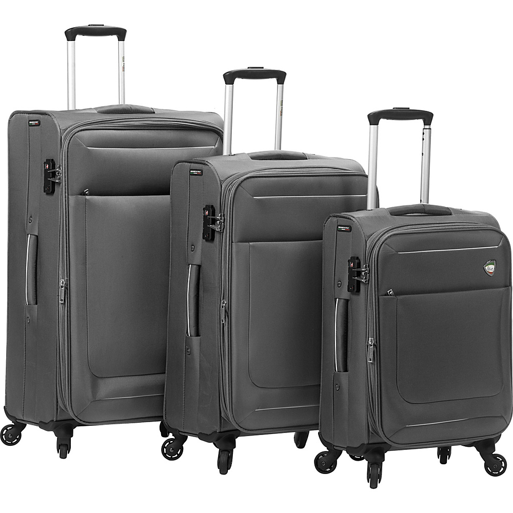 Mia Toro ITALY Corvara Luggage Set Grey Mia Toro ITALY Luggage Sets