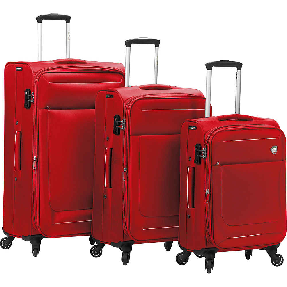 Mia Toro ITALY Corvara Luggage Set Red Mia Toro ITALY Luggage Sets