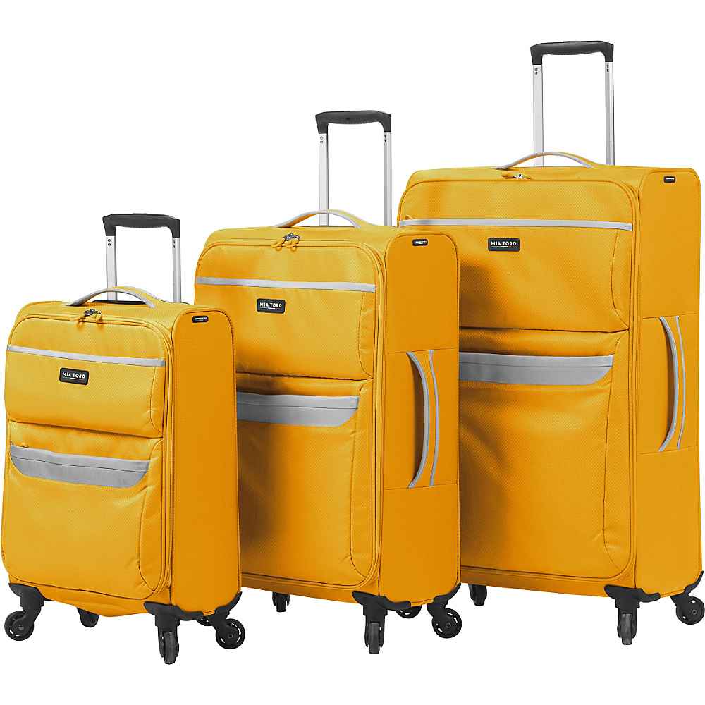 Mia Toro ITALY Bernina Luggage Set Yellow Mia Toro ITALY Luggage Sets