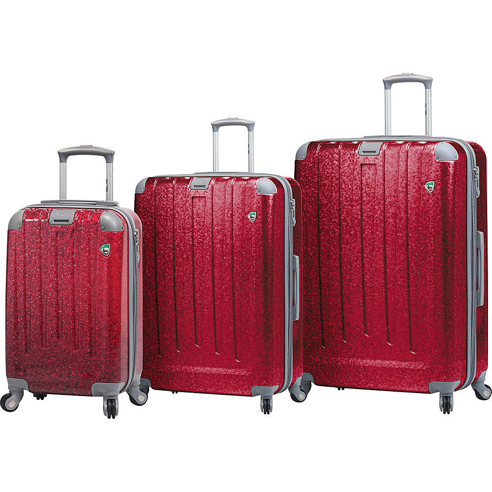 Mia Toro ITALY Particella Luggage Set Red Mia Toro ITALY Luggage Sets