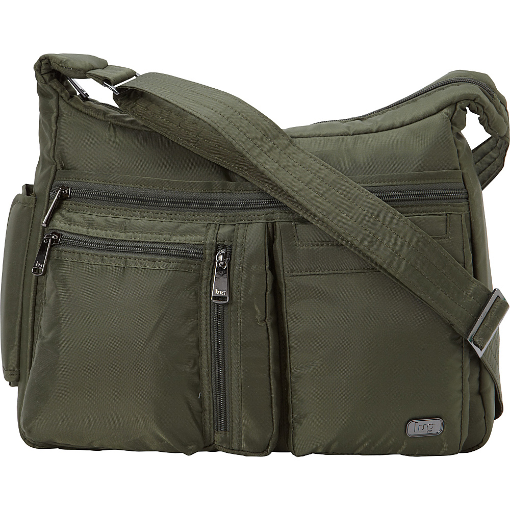 Lug RFID Double Dutch Cross body Bag Olive Green Lug Fabric Handbags