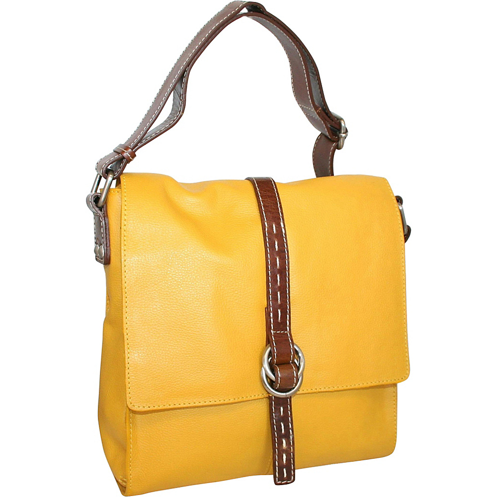 Nino Bossi Lovely Rita Crossbody Lemon Nino Bossi Leather Handbags