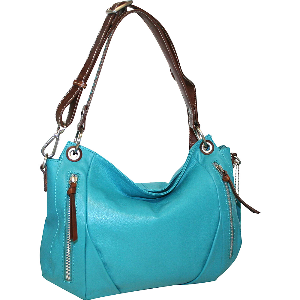 Nino Bossi Lady Madonna Hobo Turquoise Nino Bossi Leather Handbags